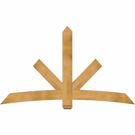 Ekena Millwork Alberta Rough Sawn Timber Gable Bracket, Western Red Cedar, 84"W x 49"H x 4"D x 6"F, 14/12 Pitch GBW084X49X0406ALB00RWR